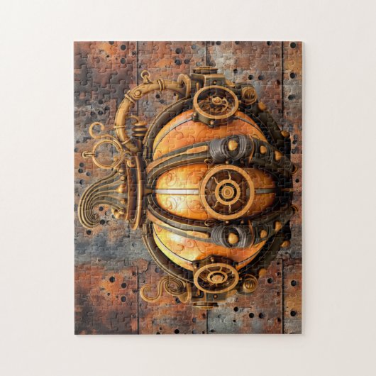 Herfst Steampunk Pompoen Puzzel Legpuzzel (Verticaal)