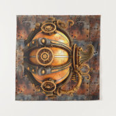 Herfst Steampunk Pompoen Tapestry Wandkleed (Voorkant (horizontaal))