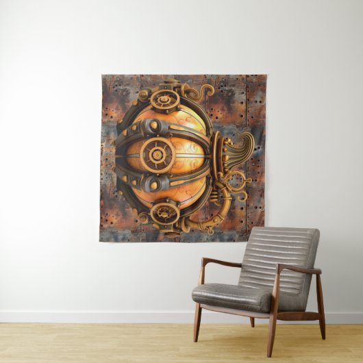 Herfst Steampunk Pompoen Tapestry Wandkleed (In Situ (horizontaal))