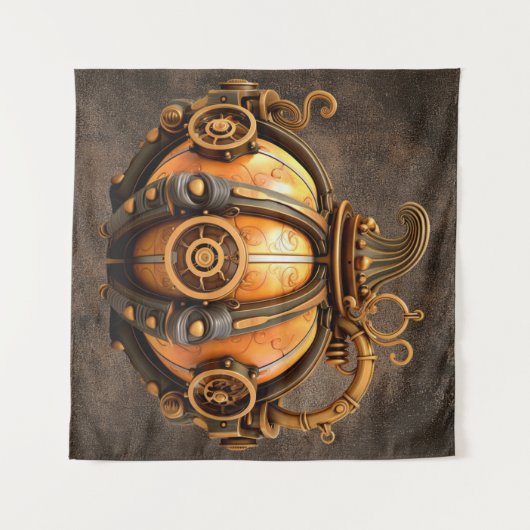 Herfst Steampunk Pompoen Tapestry Wandkleed (Voorkant (horizontaal))