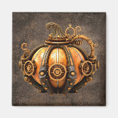 Herfst Steampunk Pompoenmagneet Magneet (Voorkant)