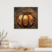 Herfst Steampunk Pumpkin Poster (Keuken)
