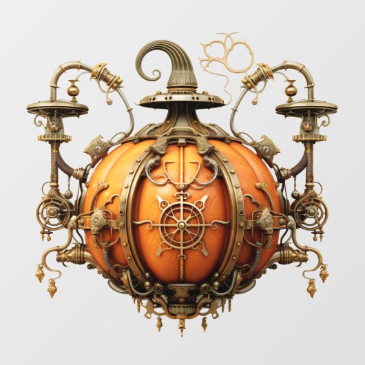 Herfst Steampunk Pumpkin Window Cling Raamsticker (Vel)
