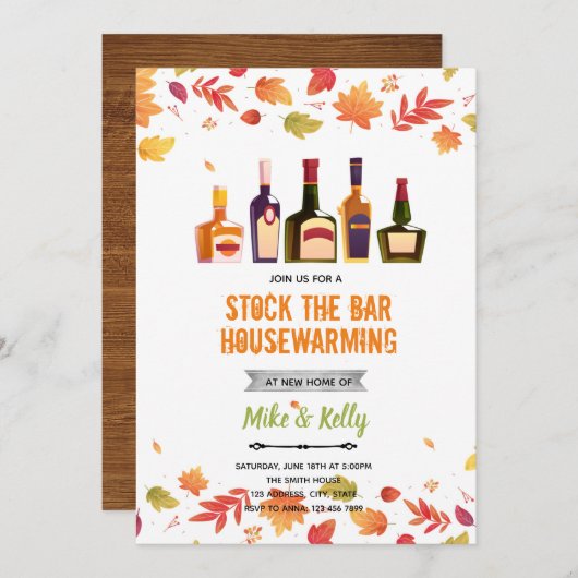 Herfst stelt de uitnodiging voor het houden van de (Voorkant / Achterkant)