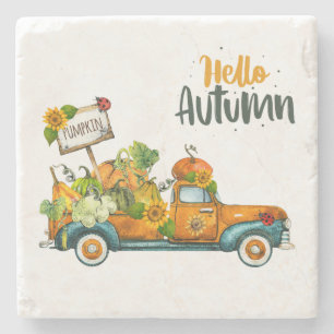 Herfst stenen onderzetters, Herfst home decor Onderzetter