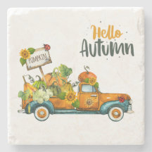 Herfst stenen onderzetters, Herfst home decor