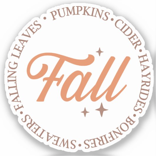 Herfst Sticker (Voorkant)