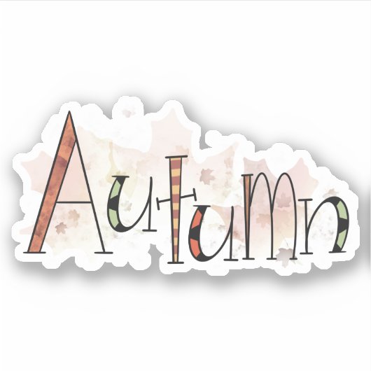 herfst sticker (Voorkant)