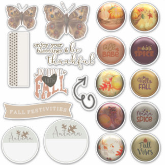 Herfst Stickers | Seizoensgebonden Scrapbook Stick