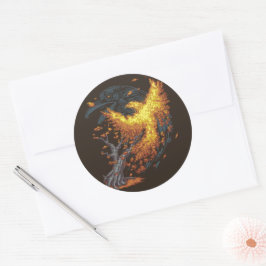 Herfst stijgt ronde sticker