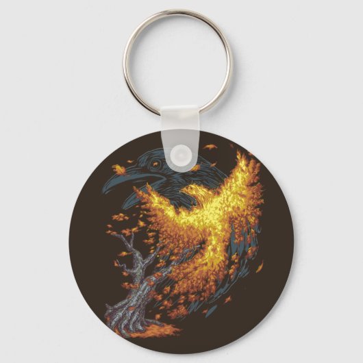 Herfst stijgt sleutelhanger (Voorkant)