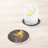 Herfst stijgt zandsteen onderzetter (Zijkant)