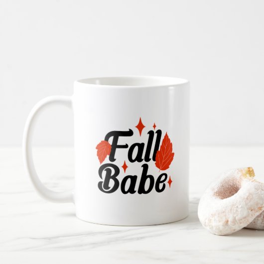 Herfst Stijlvolle Herfst Babe Print Koffiemok (Met donut)
