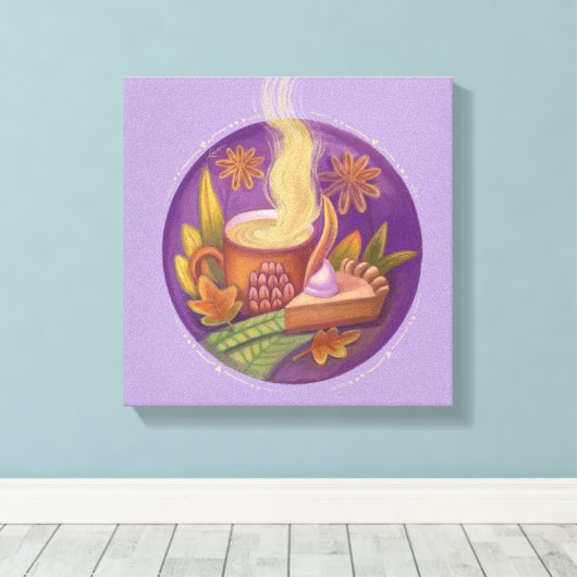 herfst stilleven Canvas Print (Insitu (Houten vloer))