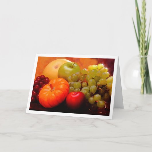 Herfst stilleven feestdagen kaart (Voorkant)