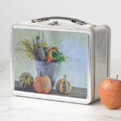 Herfst stilleven met pompoenen, bloemen (In situ)