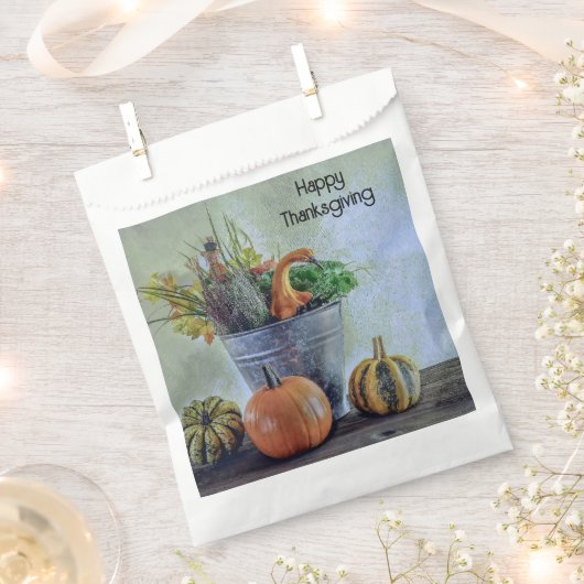 Herfst stilleven met pompoenen, bloemen bedankzakje (Geknipt)