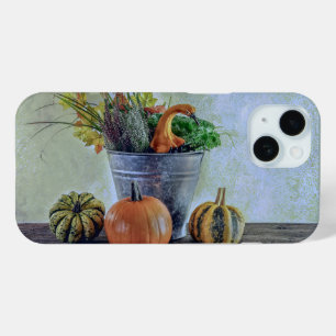 Herfst stilleven met pompoenen, bloemen iPhone 15 case
