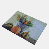 Herfst stilleven met pompoenen, bloemen deurmat (Schuin)