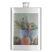 Herfst stilleven met pompoenen, bloemen flacon (Voorkant)