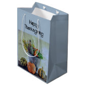 Herfst stilleven met pompoenen, bloemen medium cadeauzakje (Achterkant Gekanteld)