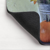 Herfst stilleven met pompoenen, bloemen muismat (Hoek)