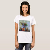 Herfst stilleven met pompoenen, bloemen t-shirt (Voorkant volledig)