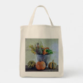 Herfst stilleven met pompoenen, bloemen tote bag (Achterkant)