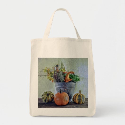 Herfst stilleven met pompoenen, bloemen tote bag (Voorkant)