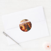 Herfst Stilleven Thanksgiving Adresetiketten Ronde Sticker (Envelop)