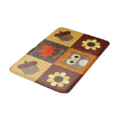 Herfst Stof Collage Gepersonaliseerde Badmat (Gekanteld)