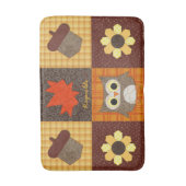 Herfst Stof Collage Gepersonaliseerde Badmat (Voorkant Verticaal)