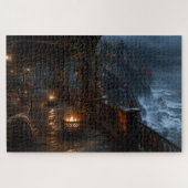 Herfst Storm Zee Klif Legpuzzel (Horizontaal)