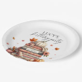 Herfst Storybook Chapter One Herfst Verjaardagsfee Papieren Bordje (Gekanteld)