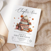 Herfst Storybook Eerste Verjaardag Chapter One Aut Kaart