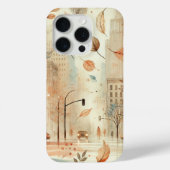 Herfst straat scene iPhone case (Achterkant)