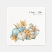 Herfst strand bruiloft pompoen servet (Voorkant)