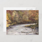 Herfst Stream Art Briefkaart (Voorkant / Achterkant)