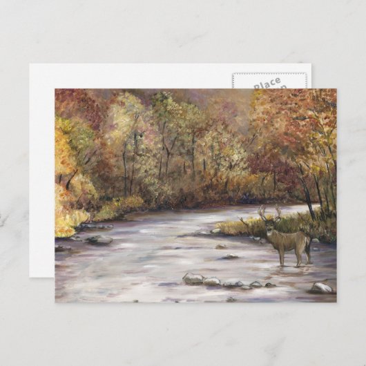 Herfst Stream Art Briefkaart (Voorkant / Achterkant)
