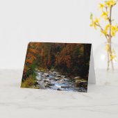 Herfst stream Blank wenskaart Kaart (Gele Bloem)