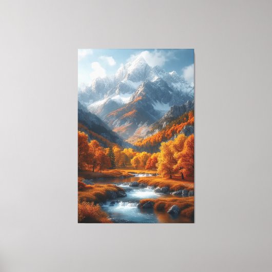 Herfst Stream Canvas Afdruk (Voorkant)