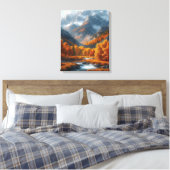 Herfst Stream Canvas Afdruk (Insitu (Slaapkamer))