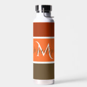 Herfst strepen gepersonaliseerd waterfles (Links)