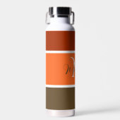 Herfst strepen gepersonaliseerd waterfles (Voorkant)