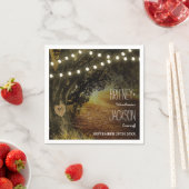 Herfst String Lights Eiken Boom Bruiloft Servetten (Insitu)