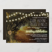Herfst String Lights Eikenboom bruiloft uitnodigin Kaart (Voorkant / Achterkant)