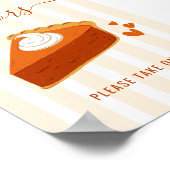 Herfst Stripes Little Cutie Pie Favoriet Tafelblad Poster (Hoek)