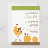 Herfst Stroller Baby Shower-uitnodigingen Kaart (Voorkant)
