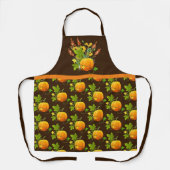 Herfst Style Pumpkin op bruine Thanksgiving Dag Schort (Voorkant)