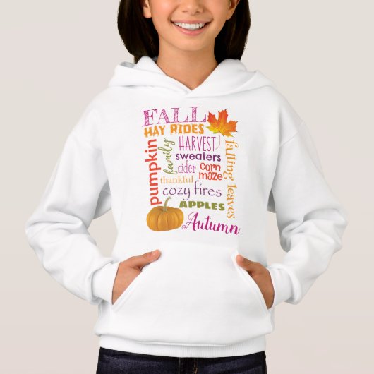 Herfst Subway Art Hoodie voor meisjes (Voorkant)